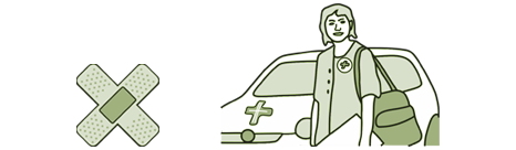 Piktogramme Homecare-Service